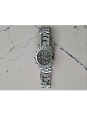 Men's ROSRA Silver & Black Quartz Chronograph Watch, One Size